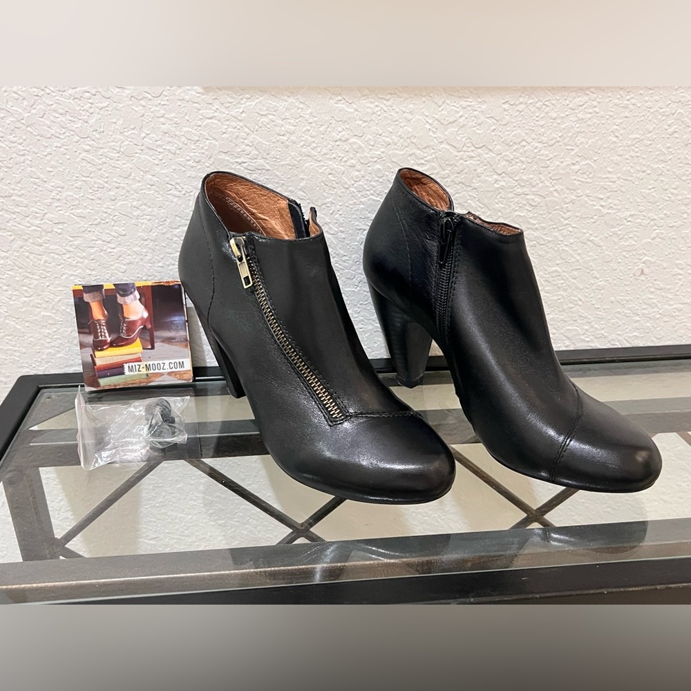 Miz Mooz Foster Heeled Ankle Boots in Black
